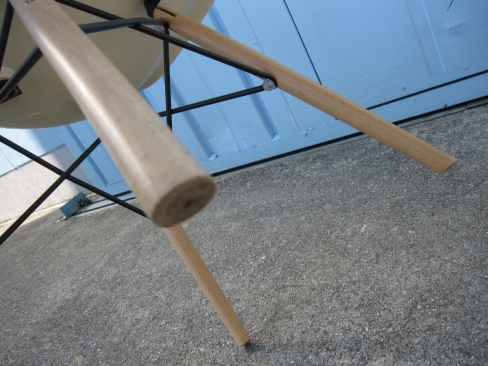 シェルチェア　木目ホワイト