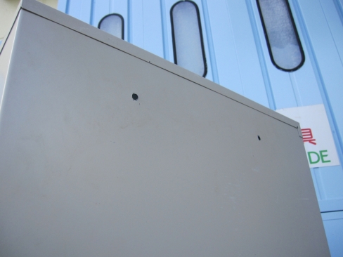 上下書庫セット　鍵あり　ニューグレー　880ｘ515ｘ1820　ベース穴あけ加工あり