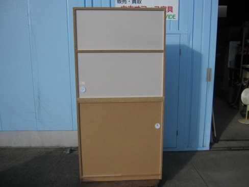 食器棚　オープンボード　900ｘ450ｘ1800　ホワイト木目　上下分割できます