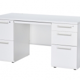 「新品」 両袖デスク ホワイト カギ各2本付 PDTE147-2-3 要組立 両袖机