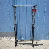 ハンガーラック 2列 ブラック 750x450x1500