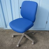事務イス コクヨ製セディスタチェア ブルー 肘なし CRS-G420F3