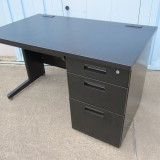 事務机 ブラック 鍵あり 1200x700x700 片袖デスク