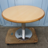 丸テーブル 木目チーク φ900 H700