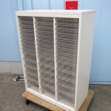 3列浅型9段深型6段クリアケース 天板付き ホワイト 800x400x1120