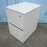 2段ワゴン ホワイト 鍵あり 400x540x625