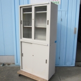 上下書庫セット 鍵あり コクヨ製 880x400x1760 ニューグレー