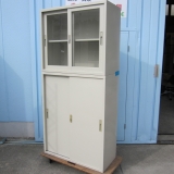 上下書庫セット ニューグレー 鍵あり 880x400x1860