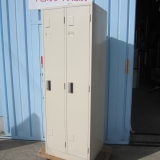 2人用ロッカー ニューグレー 鍵あり クロガネ製 607x515x1790