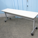 会議用テーブル ホワイト 1800x450x720 スタックテーブル