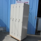 4人用ロッカー 鍵あり ニューグレー ウチダ製 900x515x1790