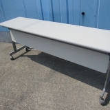 会議用テーブル 幕板付きニューグレー 1800x450x700 スタックテーブル