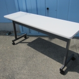 会議用テーブル ホワイト 1500x450x700 スタックテーブル