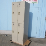 2列2段4人用ロッカー 鍵あり ニューグレー 607x515x1790