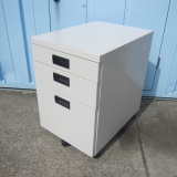 特価! 3段ワゴン 鍵無し ホワイト 400x550x610