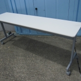 会議用テーブル ホワイト スタックテーブル 1800x450x705 オフィスコム製